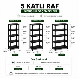 Rika Garden 5 Katlı Çok Amaçlı Düzenleme Rafı