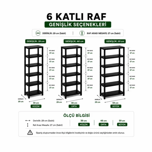 Rika Garden 6 Katlı Çok Amaçlı Düzenleme Rafı