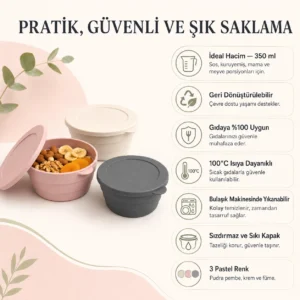 Rika Garden 3'lü Plastik Saklama Kabı alternatif görsel
