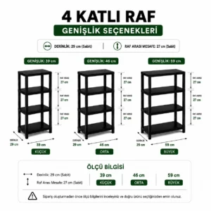 Rika Garden 4 Katlı Çok Amaçlı Düzenleme Rafı