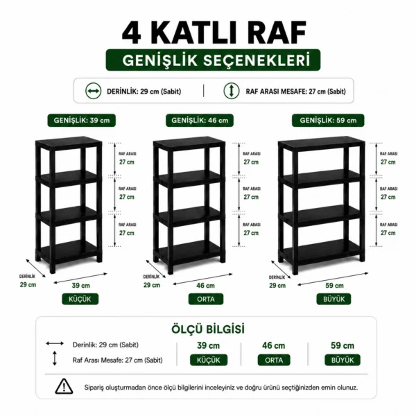 Rika Garden 4 Katlı Çok Amaçlı Düzenleme Rafı